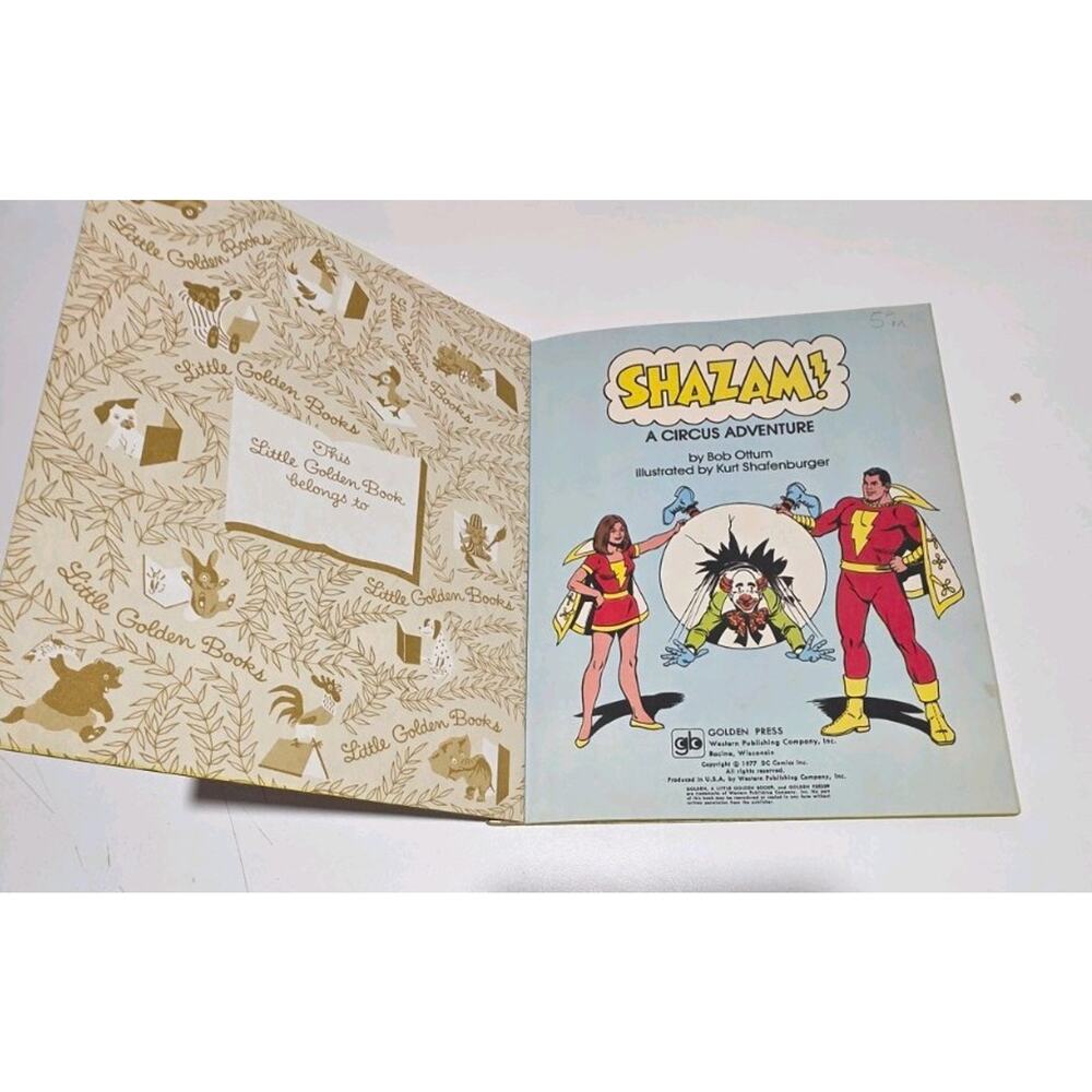 Vintage Shazam! A Circus Adventure Little Golden Book From 1977 - Picture 2 of 3